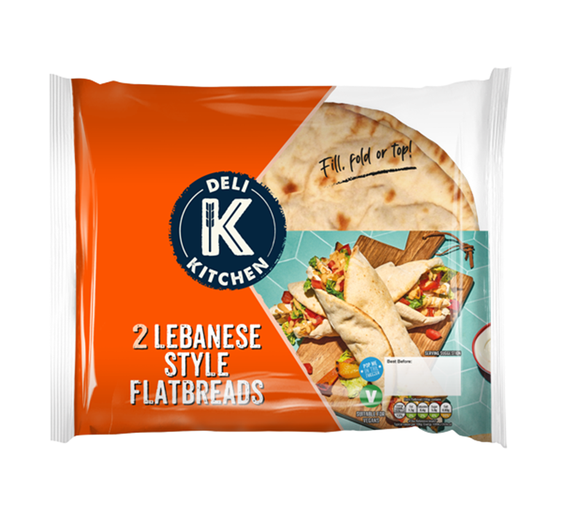 2 Lebanese Style Flatbreads - Deli Kitchen